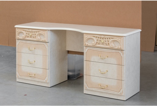 Туалетный стол  РОЗА беж/глянец