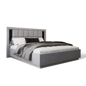 Кровать ЗАМИРА серый 160х200