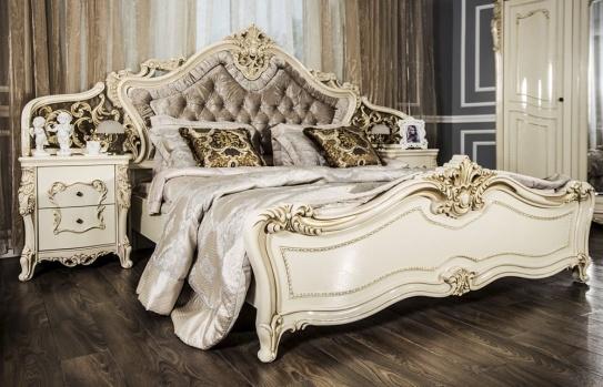 Кровать ДЖОКОНДА крем/глянец 180х200