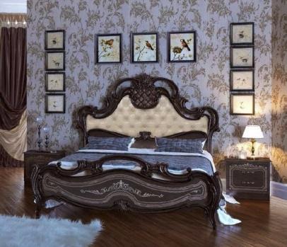 Кровать Грация Орех тайский Мягкое изголовье (1800х2000)