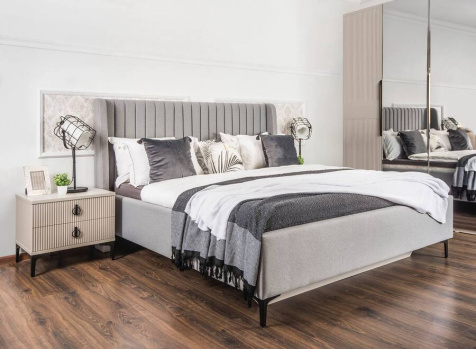 Кровать СТЕЛЛА ярко серый 180х200